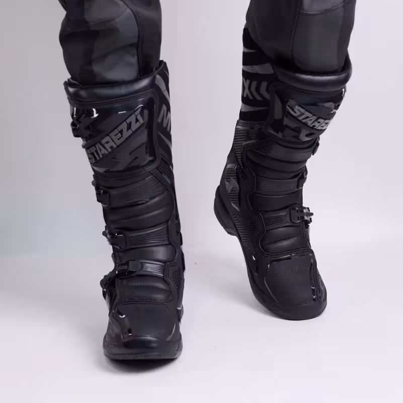 Мотоботы Starezzi Milano back/grey, черный/серый, размер 41