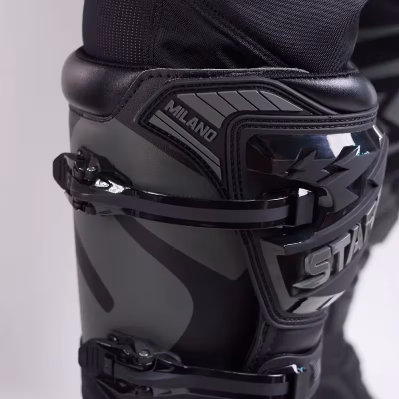 Мотоботы Starezzi Milano back/grey, черный/серый, размер 43