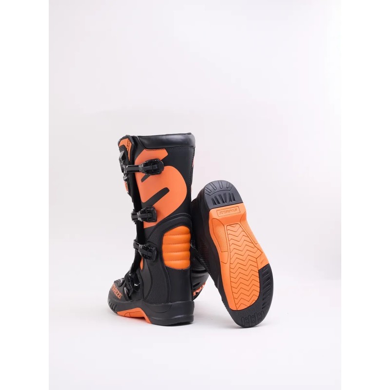 Мотоботы Starezzi Milano black/orange, черный/оранжевый, размер 40