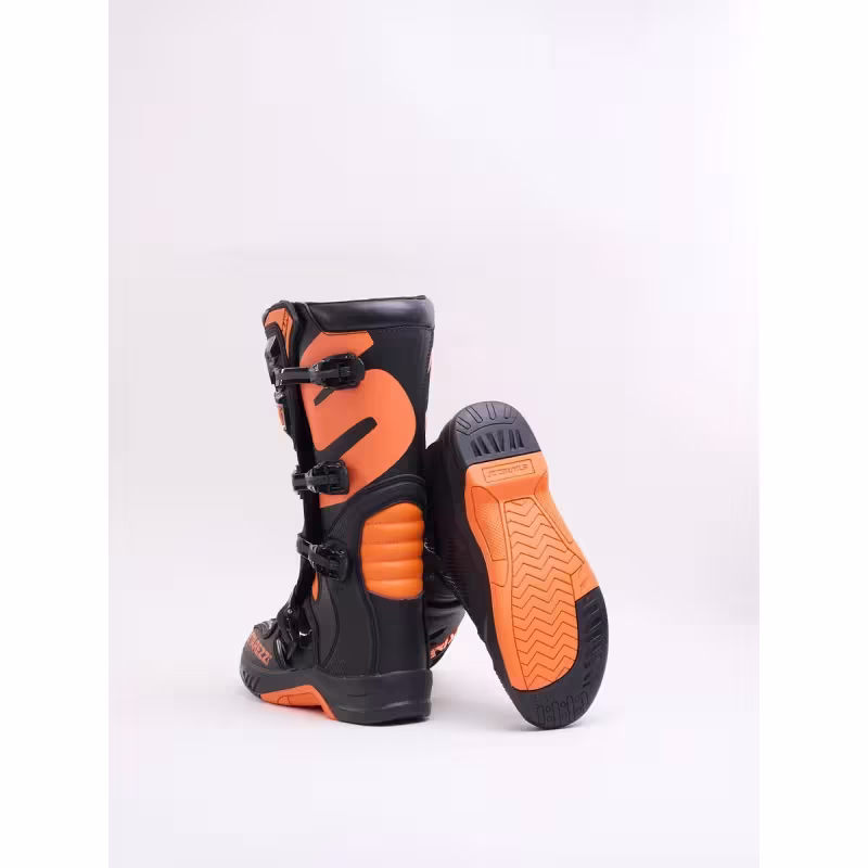 Мотоботы Starezzi Milano black/orange, черный/оранжевый, размер 41