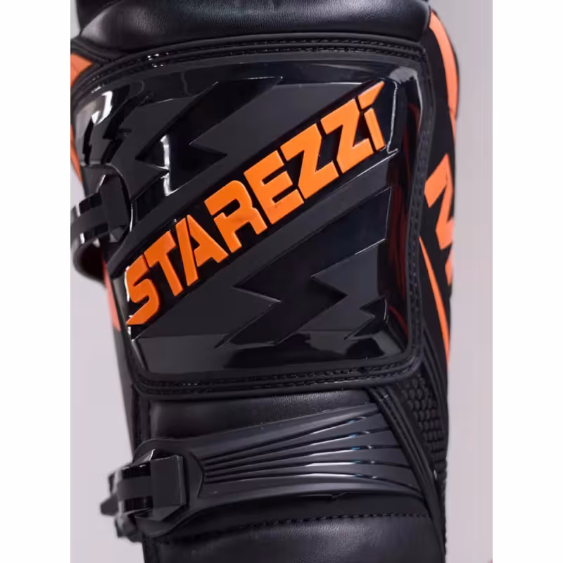 Мотоботы Starezzi Milano black/orange, черный/оранжевый, размер 42