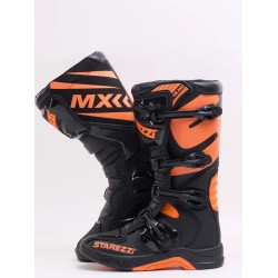 Мотоботы Starezzi Milano black/orange, черный/оранжевый, размер 43