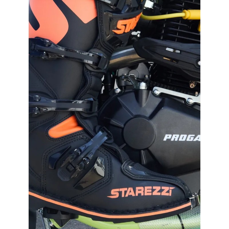 Мотоботы Starezzi Roma black/orange, черный/оранжевый, размер 40