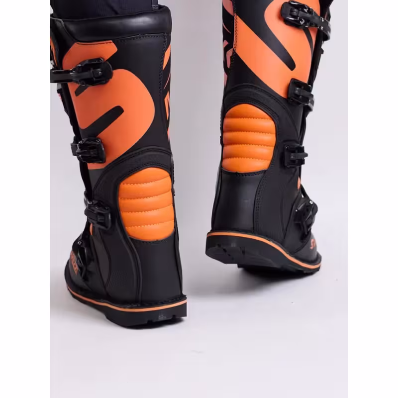 Мотоботы Starezzi Roma black/orange, черный/оранжевый, размер 40