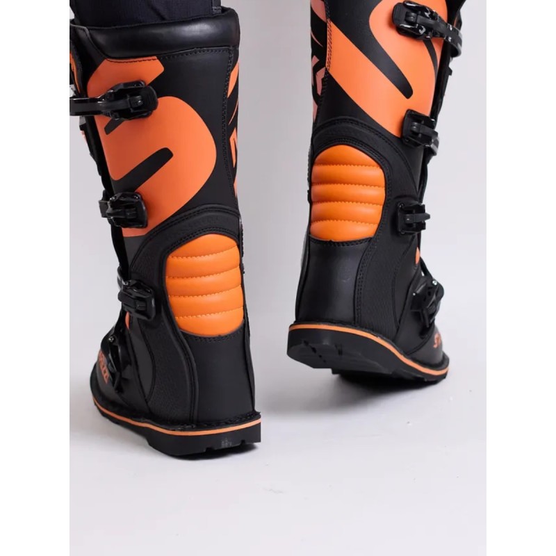 Мотоботы Starezzi Roma black/orange, черный/оранжевый, размер 40