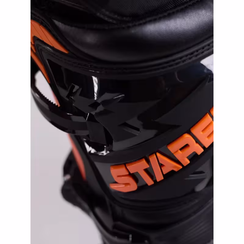 Мотоботы Starezzi Roma black/orange, черный/оранжевый, размер 40