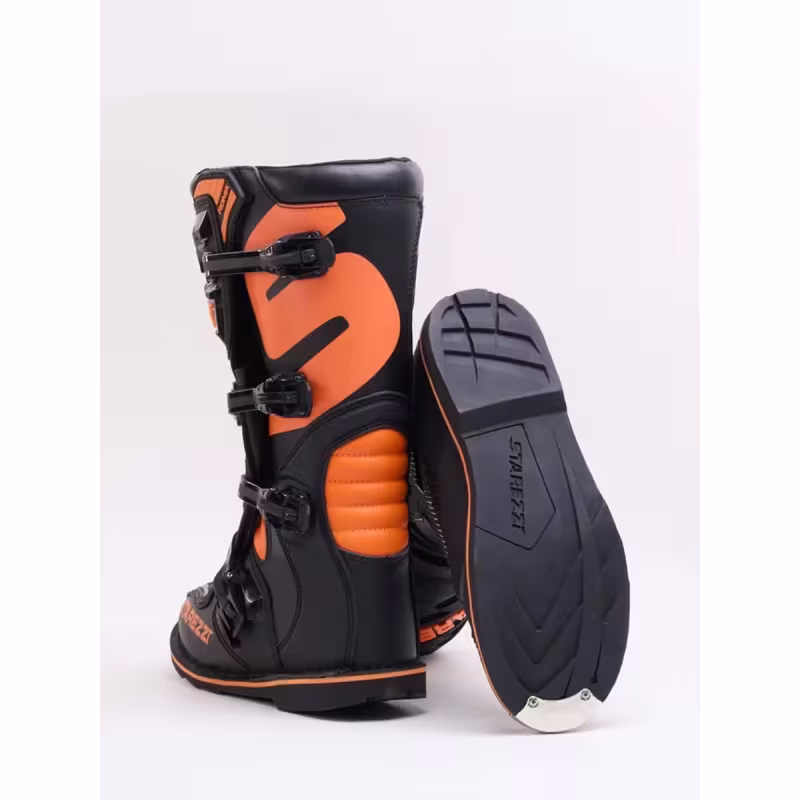 Мотоботы Starezzi Roma black/orange, черный/оранжевый, размер 42