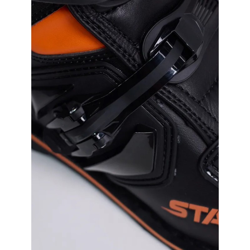 Мотоботы Starezzi Roma black/orange, черный/оранжевый, размер 43