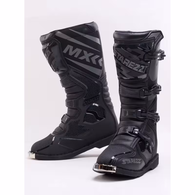 Мотоботы Starezzi Roma black/grey, черный/серый, размер 40