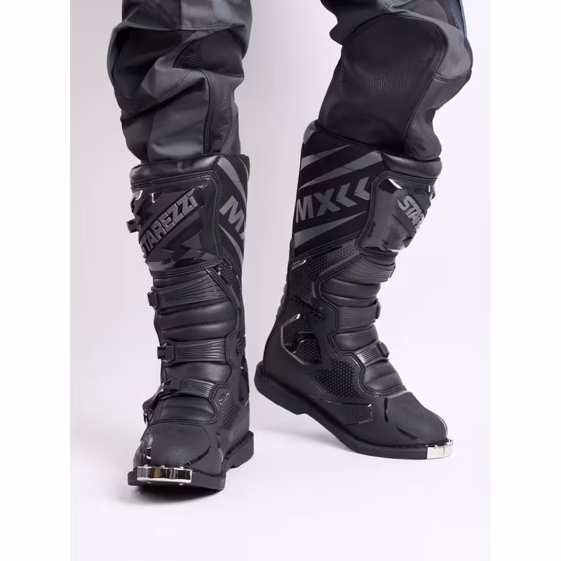 Мотоботы Starezzi Roma black/grey, черный/серый, размер 41