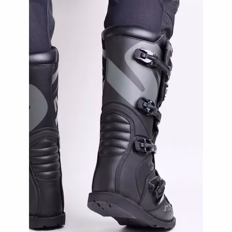 Мотоботы Starezzi Roma black/grey, черный/серый, размер 43