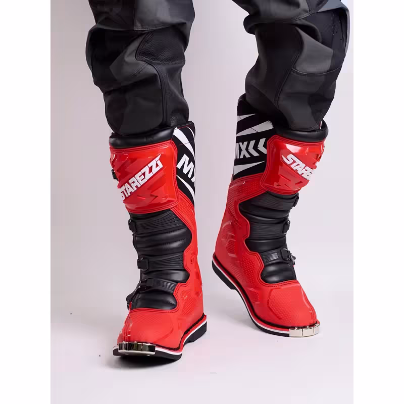 Мотоботы Starezzi Roma red/black/white, красный/черный/белый, размер 40