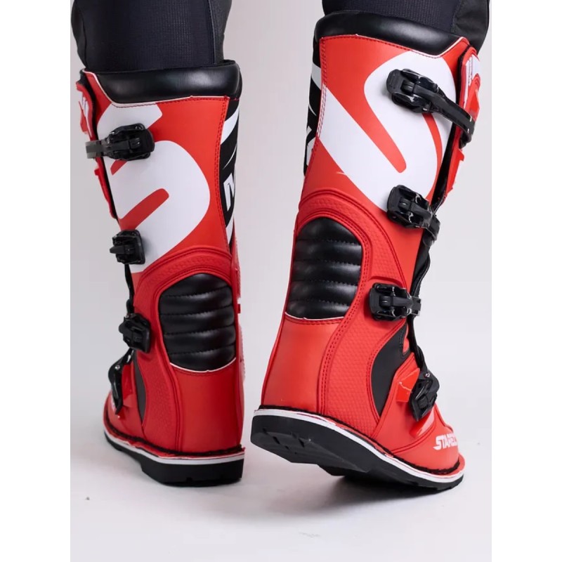 Мотоботы Starezzi Roma red/black/white, красный/черный/белый, размер 40