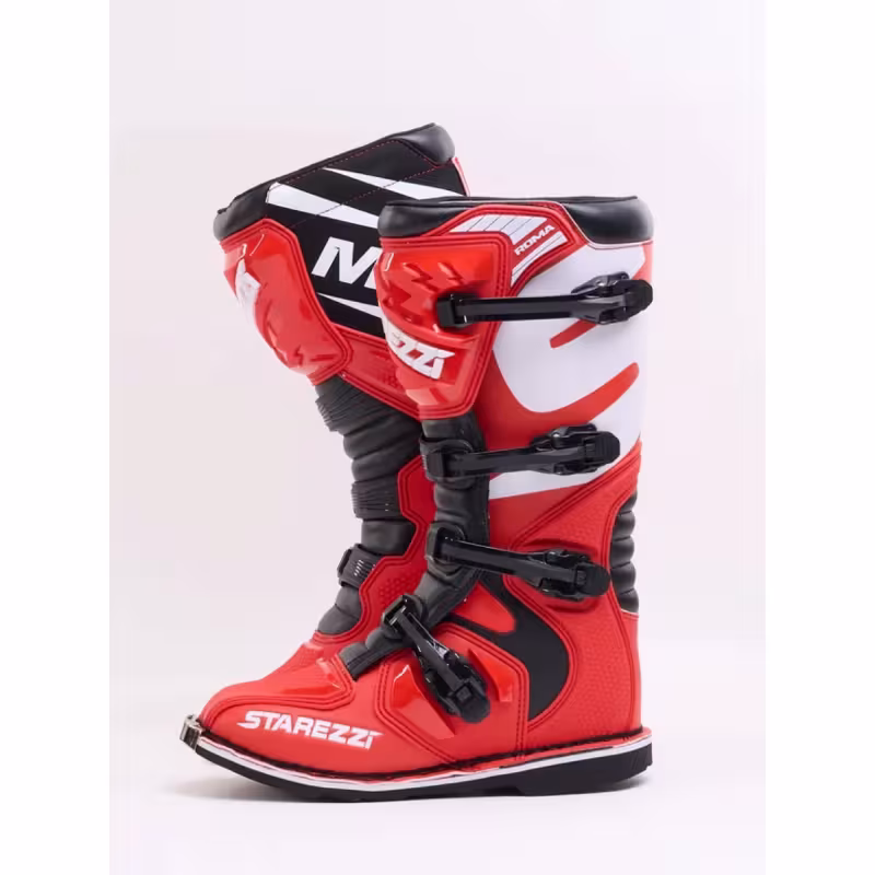 Мотоботы Starezzi Roma red/black/white, красный/черный/белый, размер 41