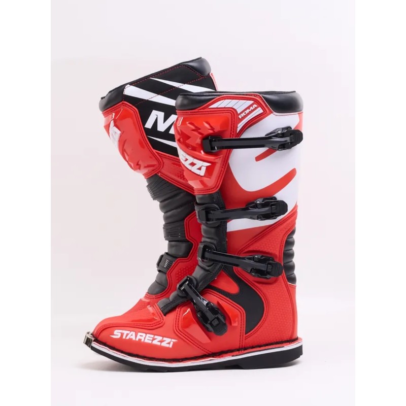 Мотоботы Starezzi Roma red/black/white, красный/черный/белый, размер 42