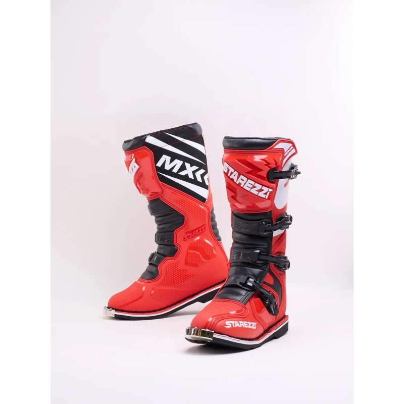 Мотоботы Starezzi Roma red/black/white, красный/черный/белый, размер 43