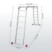 Лестница-трансформер Новая Высота NV 3320, четырехсекционная, 4х6 перекладин