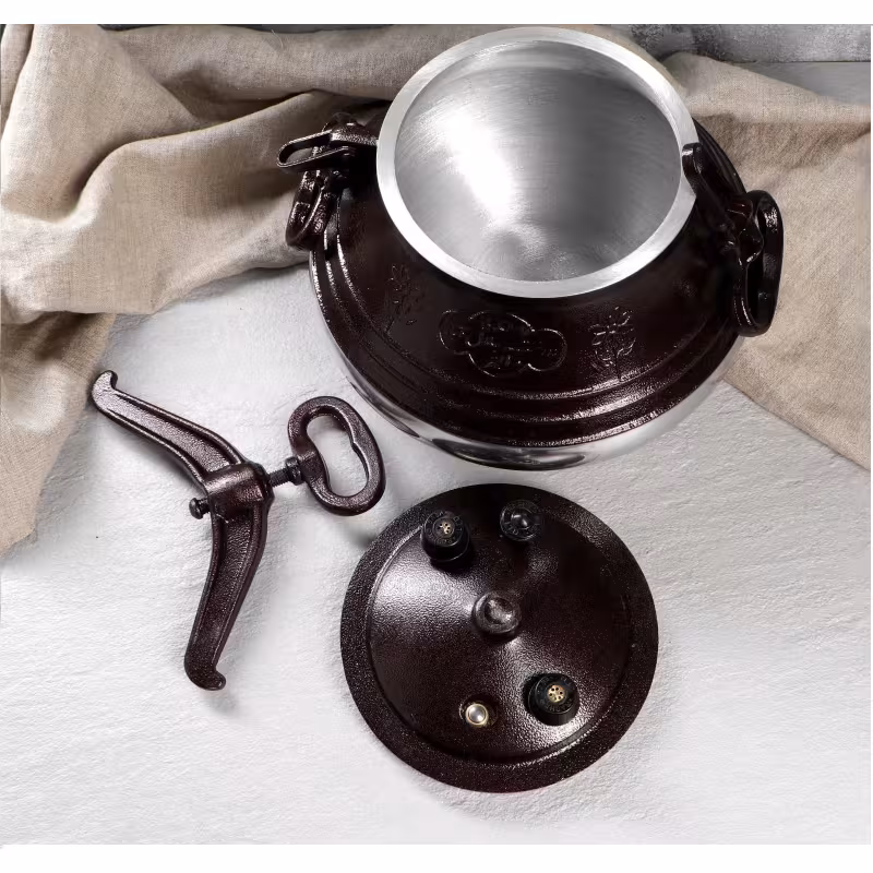 Казан Афганский, алюминий, 10 л, коричневый/серебристый