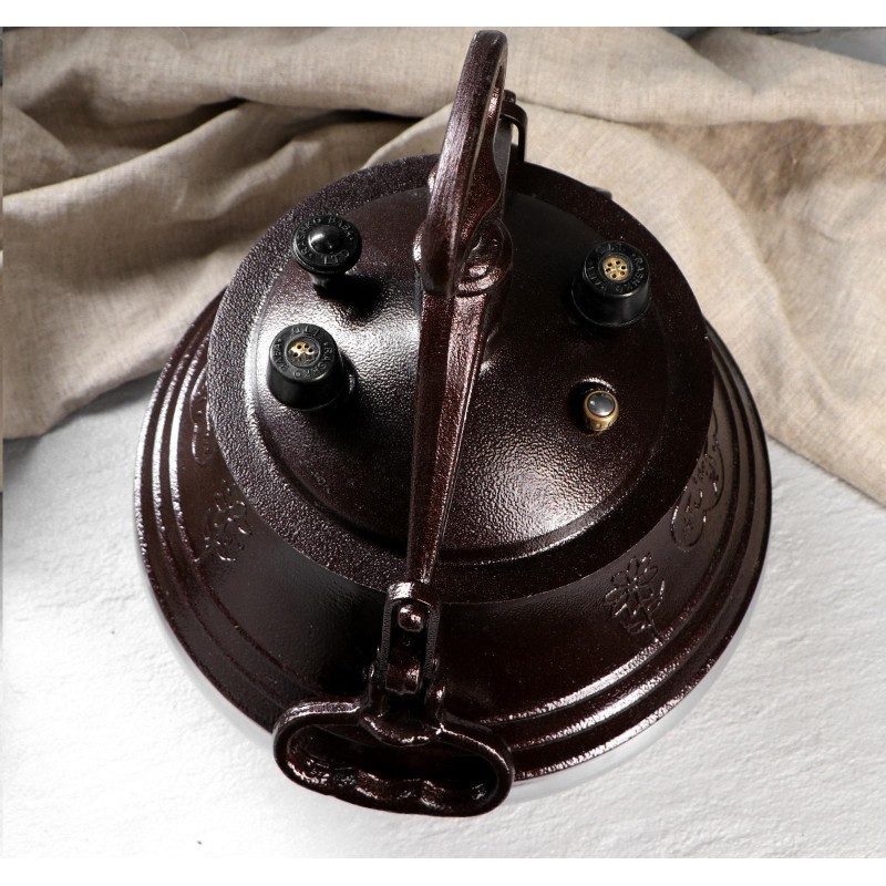 Казан Афганский, алюминий, 10 л, коричневый/серебристый