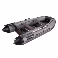Лодка надувная ПВХ Адмирал 335, пайол фанерный, серый/черный