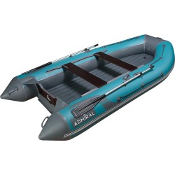 Лодка надувная ПВХ Адмирал 380 НДНД, голубой/черный