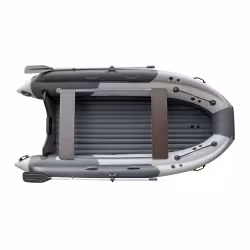 Лодка надувная ПВХ с интегрированным фальшбортом Angler Skat Triton 390NDFi, НДНД, серый