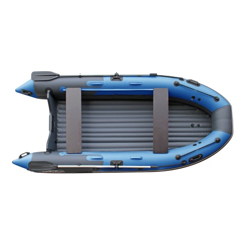 Лодка надувная ПВХ Angler Skat Triton 370, НДНД, серый/голубой