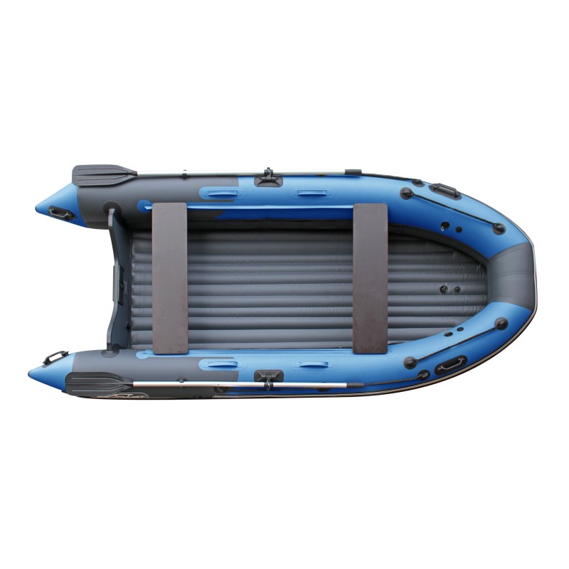 Лодка надувная ПВХ Angler Skat Triton 370, НДНД, серый/голубой