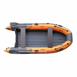 Лодка надувная ПВХ Angler Skat Triton 370, НДНД, серый-оранжевый