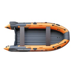 Лодка надувная ПВХ Angler Skat Triton 370, НДНД, серый-оранжевый