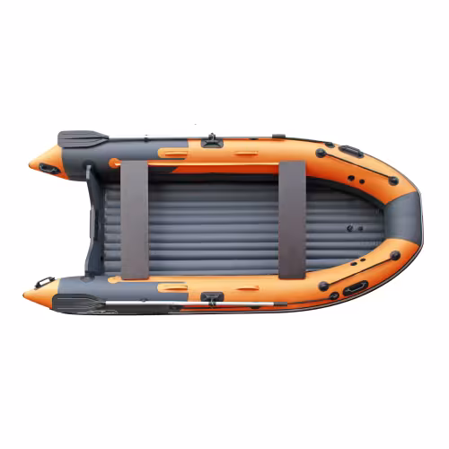 Лодка надувная ПВХ Angler Skat Triton 370, НДНД, серый-оранжевый