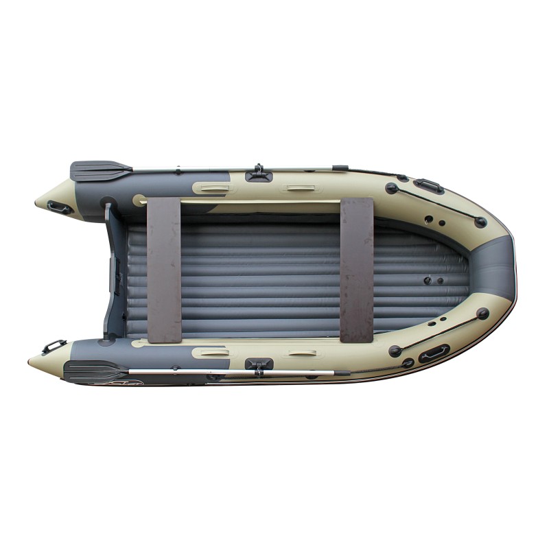 Лодка надувная ПВХ Angler Skat Triton 370, НДНД, серый-оранжевый