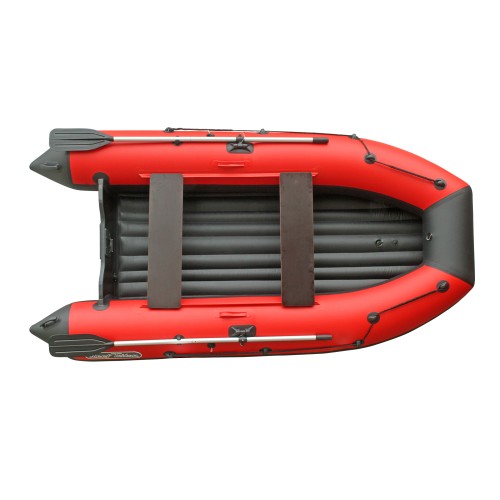 Лодка надувная ПВХ Angler Reef Triton 340 НДНД, серый/красный