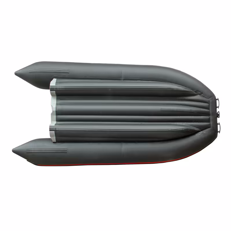 Лодка надувная ПВХ Angler Reef Triton 340 НДНД, серый/желтый