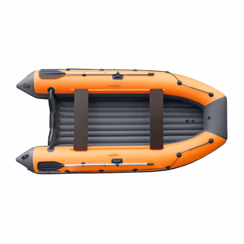 Лодка надувная ПВХ Angler Reef Triton 390 НДНД, серый/оранжевый