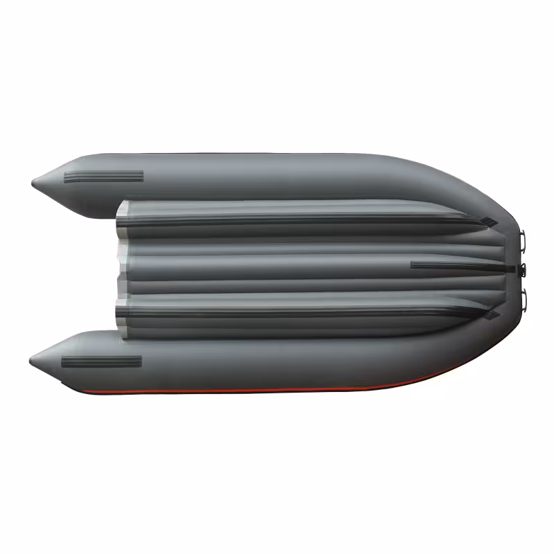 Лодка надувная ПВХ Angler Reef Triton 390 НДНД, серый/оранжевый