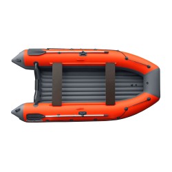 Лодка надувная ПВХ Angler Reef Triton 390 НДНД, серый/красный
