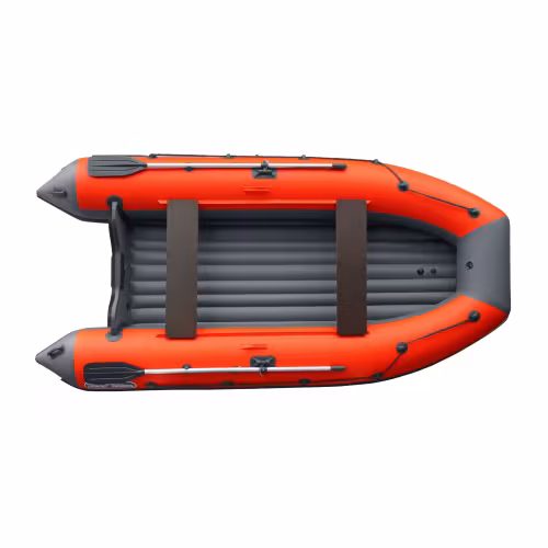 Лодка надувная ПВХ Angler Reef Triton 390 НДНД, серый/красный