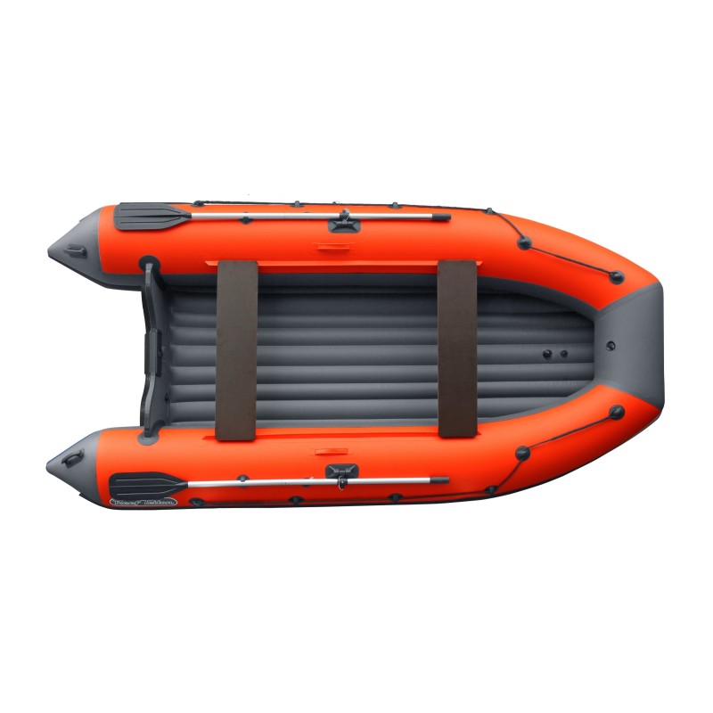 Лодка надувная ПВХ Angler Reef Triton 390 НДНД, серый/красный