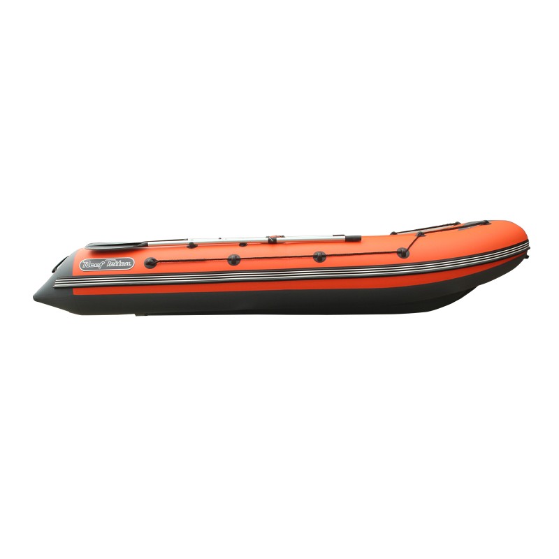 Лодка надувная ПВХ Angler Reef Triton 390 НДНД, серый/красный