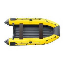 Лодка надувная ПВХ Angler Reef Triton 390 НДНД, серый/желтый