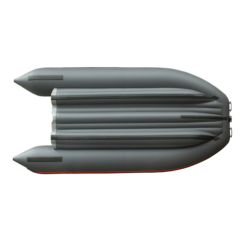 Лодка надувная ПВХ Angler Reef Triton 390 НДНД, серый/желтый