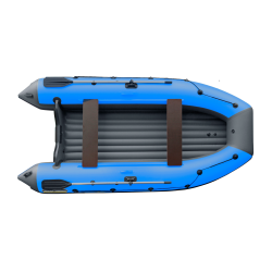 Лодка надувная ПВХ Angler Reef Triton 420 НДНД, серый/голубой