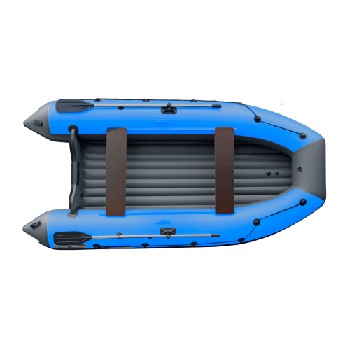 Лодка надувная ПВХ Angler Reef Triton 420 НДНД, серый/голубой