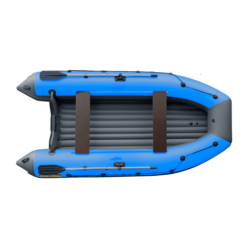 Лодка надувная ПВХ Angler Reef Triton 420 НДНД, серый/голубой