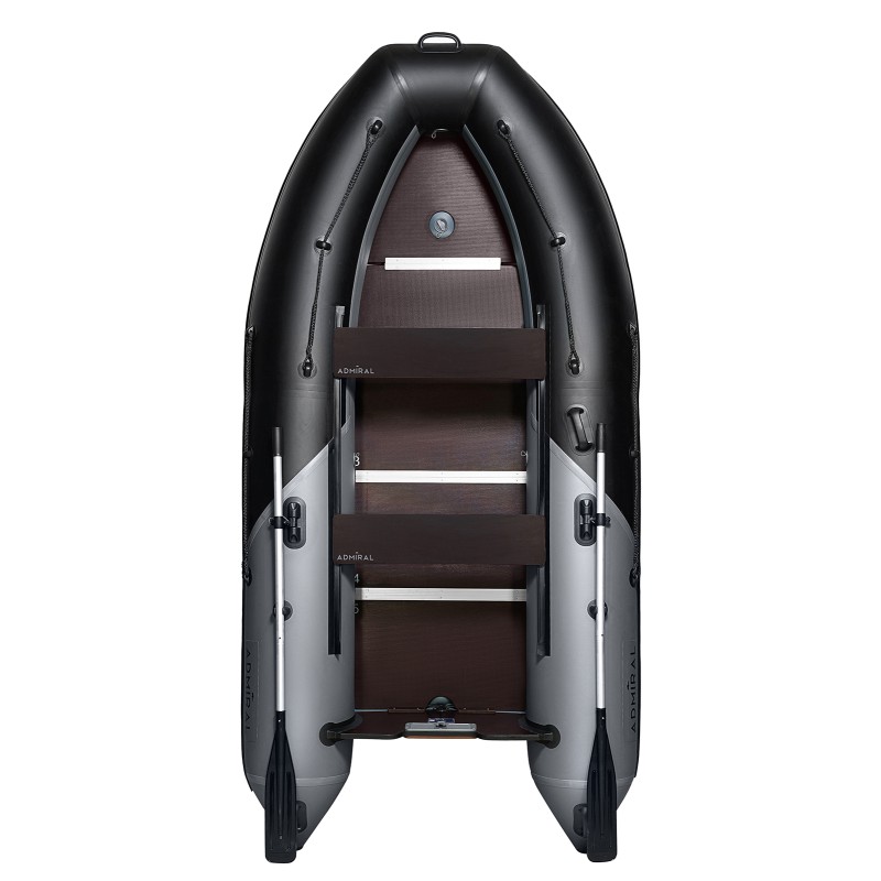 Лодка надувная ПВХ Адмирал 320 S Pro Lite, пайол фанерный, черный/красный