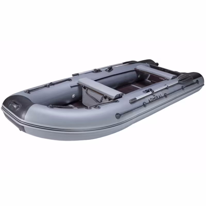 Лодка надувная ПВХ Адмирал 375 Sport, пайол фанерный, черный камыш