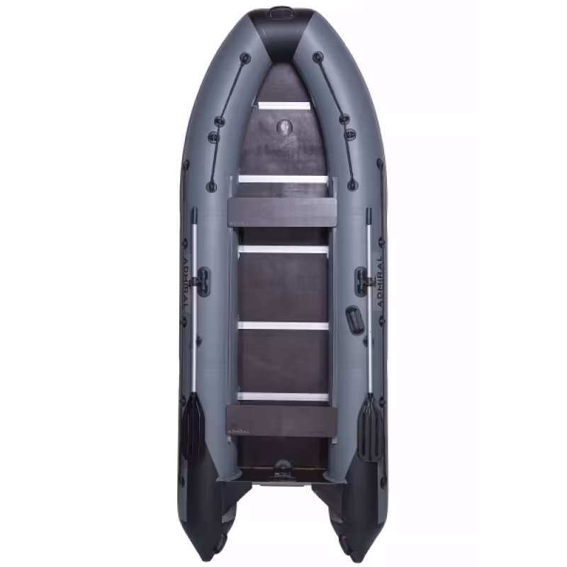 Лодка надувная ПВХ Адмирал 375 Sport, пайол фанерный, черный камыш