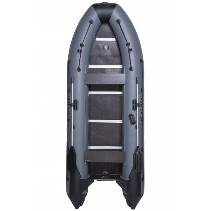 Лодка надувная ПВХ Адмирал 375 Sport, пайол фанерный, черный камыш
