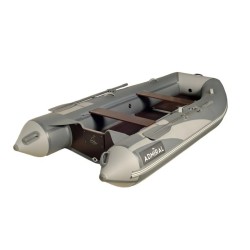 Лодка надувная ПВХ Адмирал 350, пайол фанерный, серый